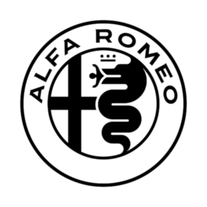 Logo alpha romeo blanc