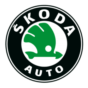 Logo skoda blanc